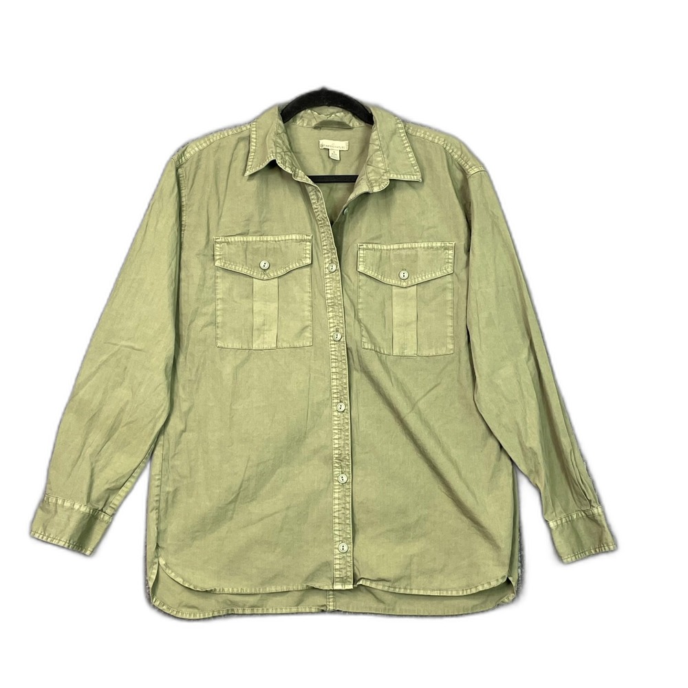 L.L. Bean Signature Shirt Womens Small Long Sleeve Button Up Chest Pocket Grunge